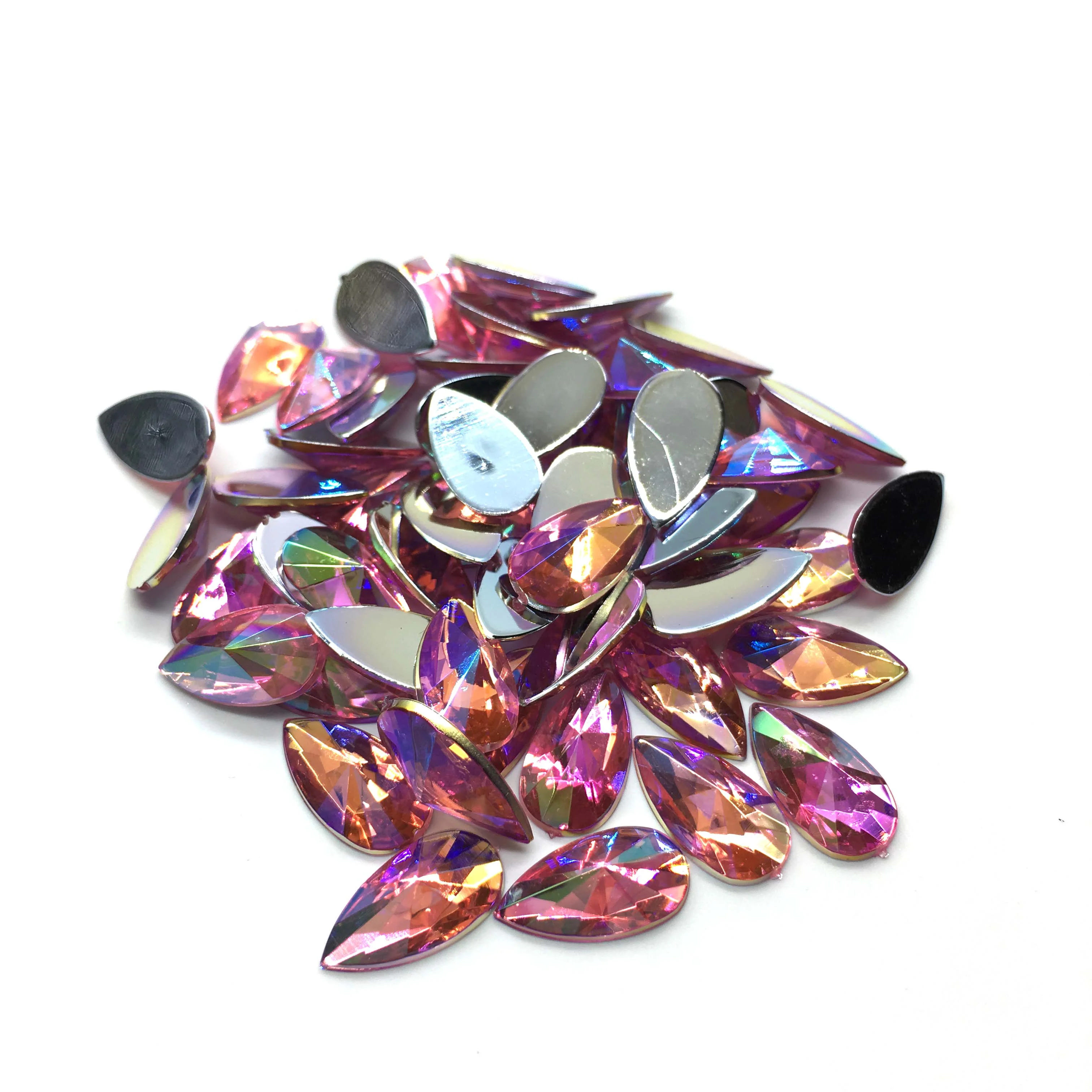 Almond Teardrop Flatback Rhinestone 7x13mm - Available in 11 colours - Image 7