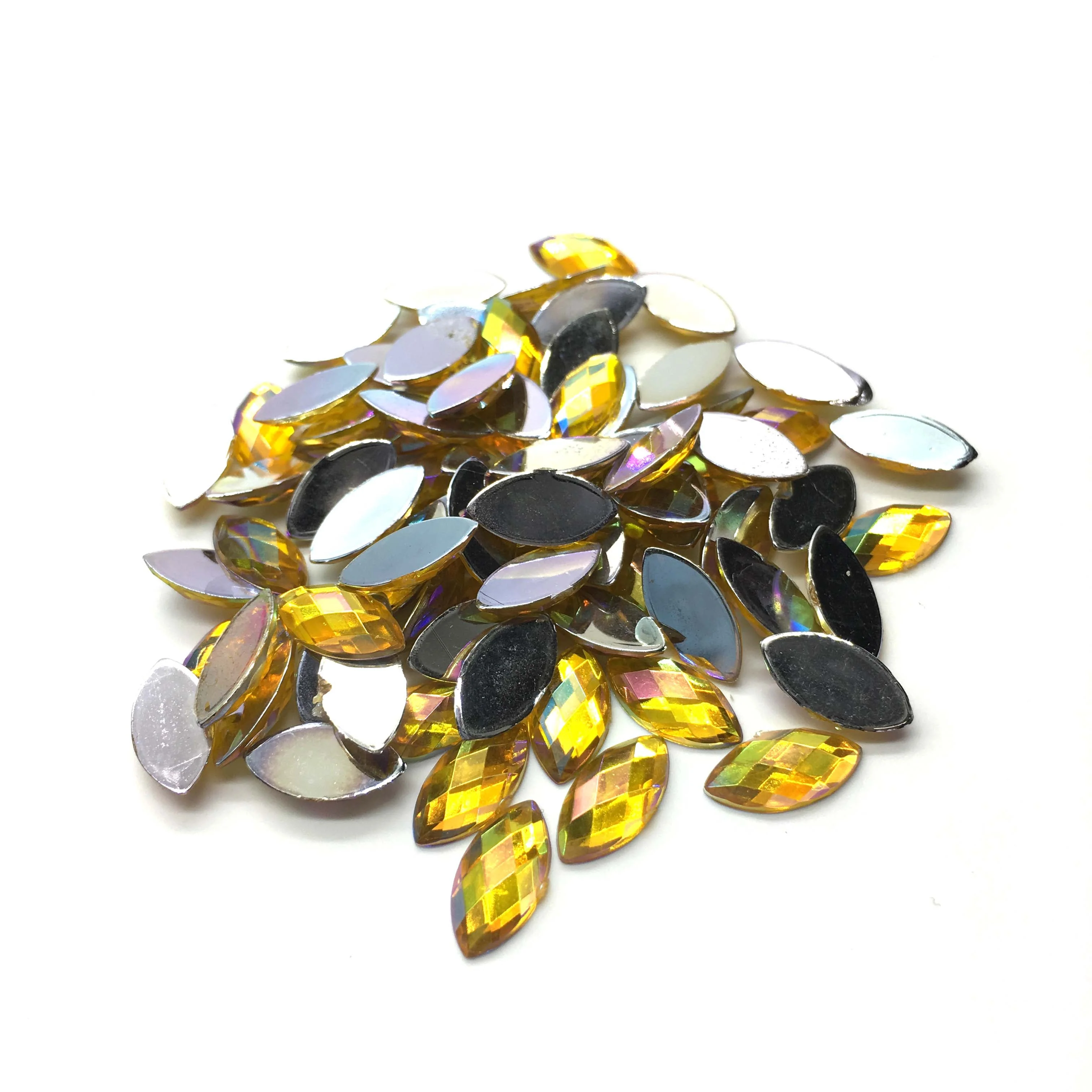 Marquise Navette Flatback Rhinestone 6x12mm - Available in 11 colours - Image 10