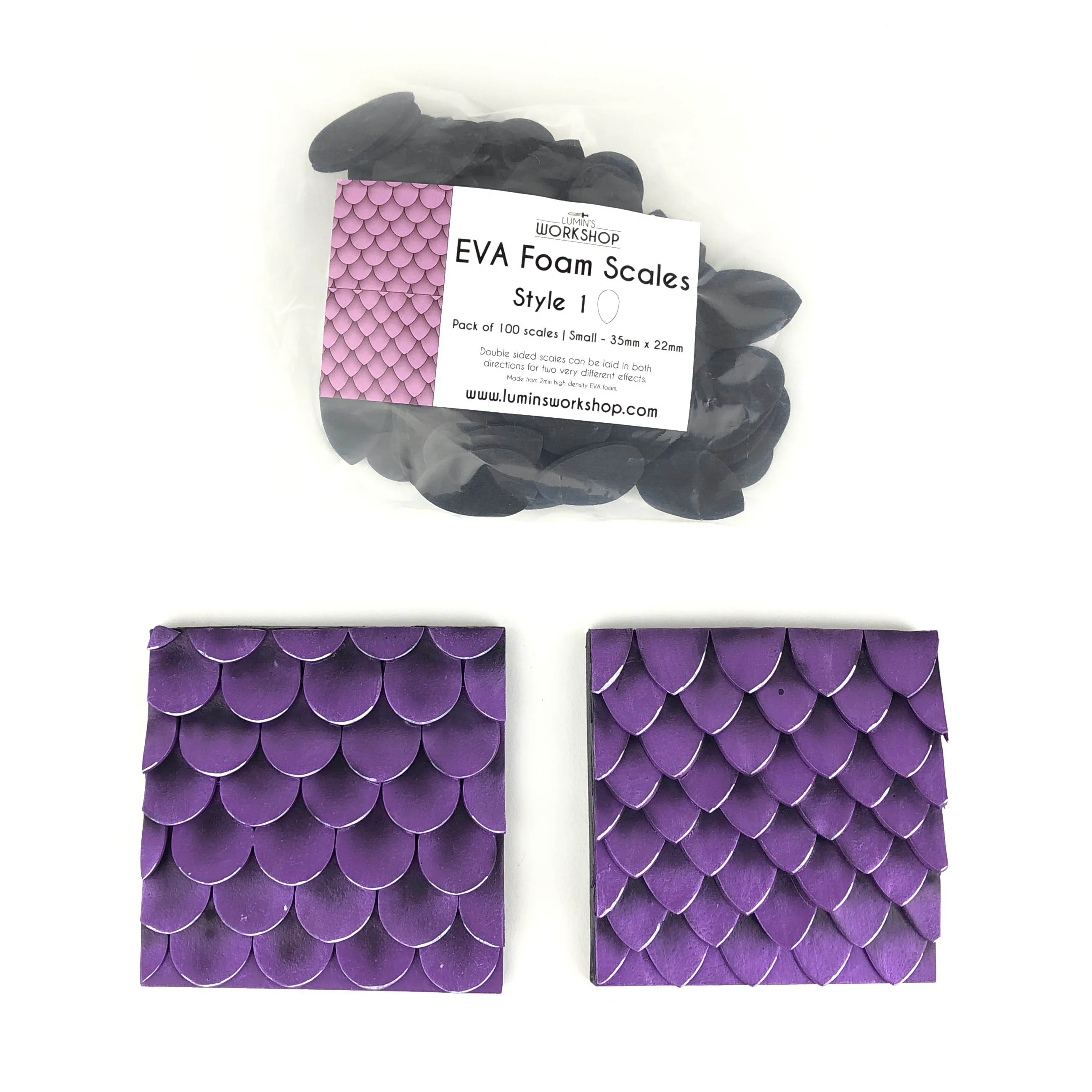 EVA Foam Scales - Style 1 - 100pk - (Available in 2 sizes) - Image 2