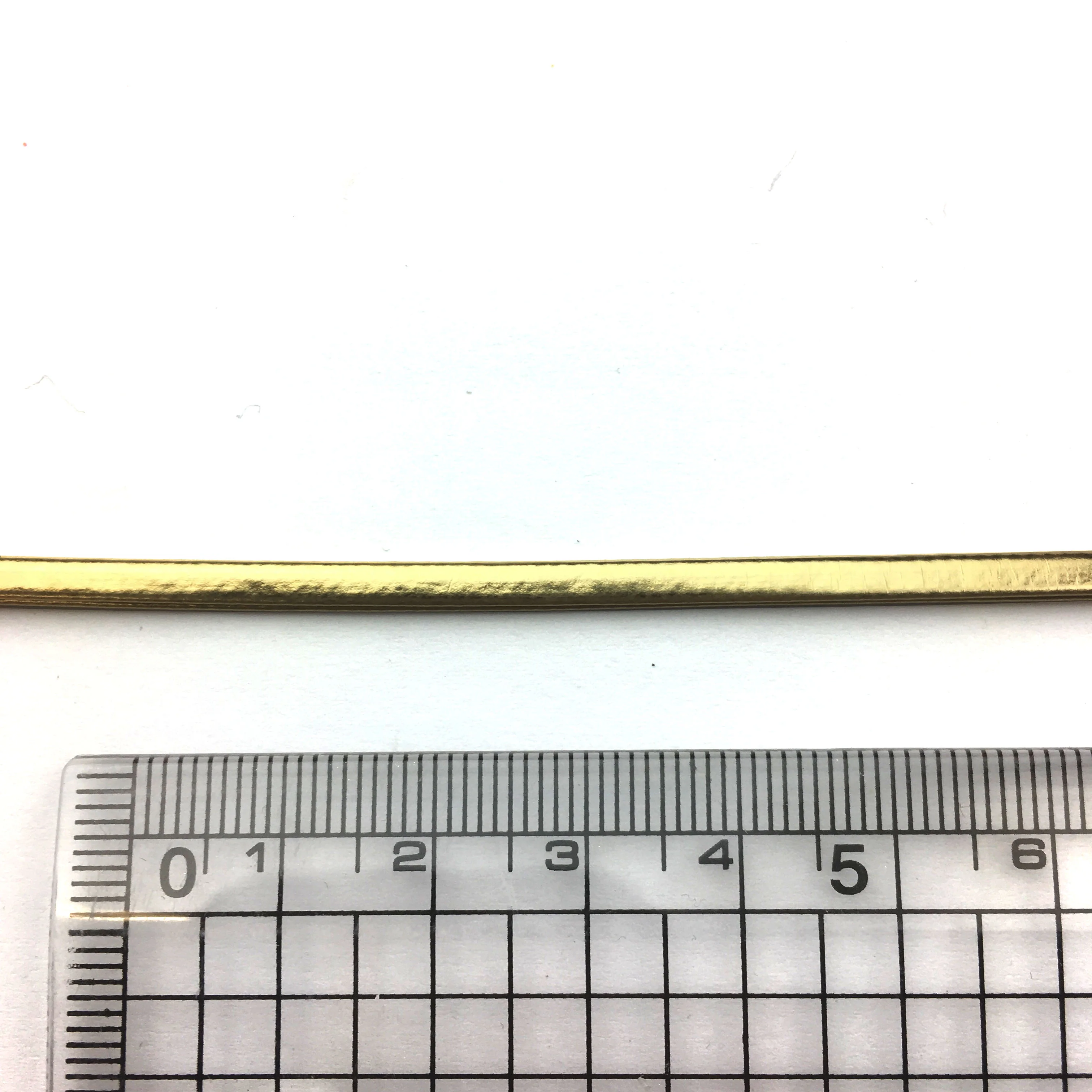 Faux leather / pleather cord trim 3mm - Gold
