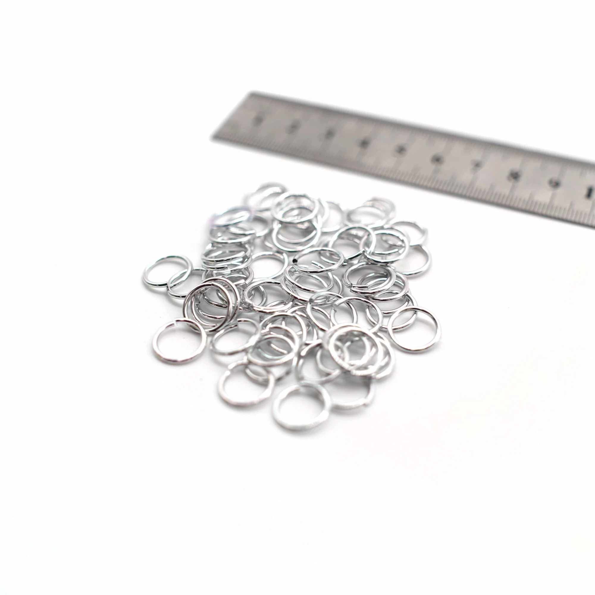 Jump Rings - 12mm - Bright Aluminium- 50g (Approx. 500 Rings)