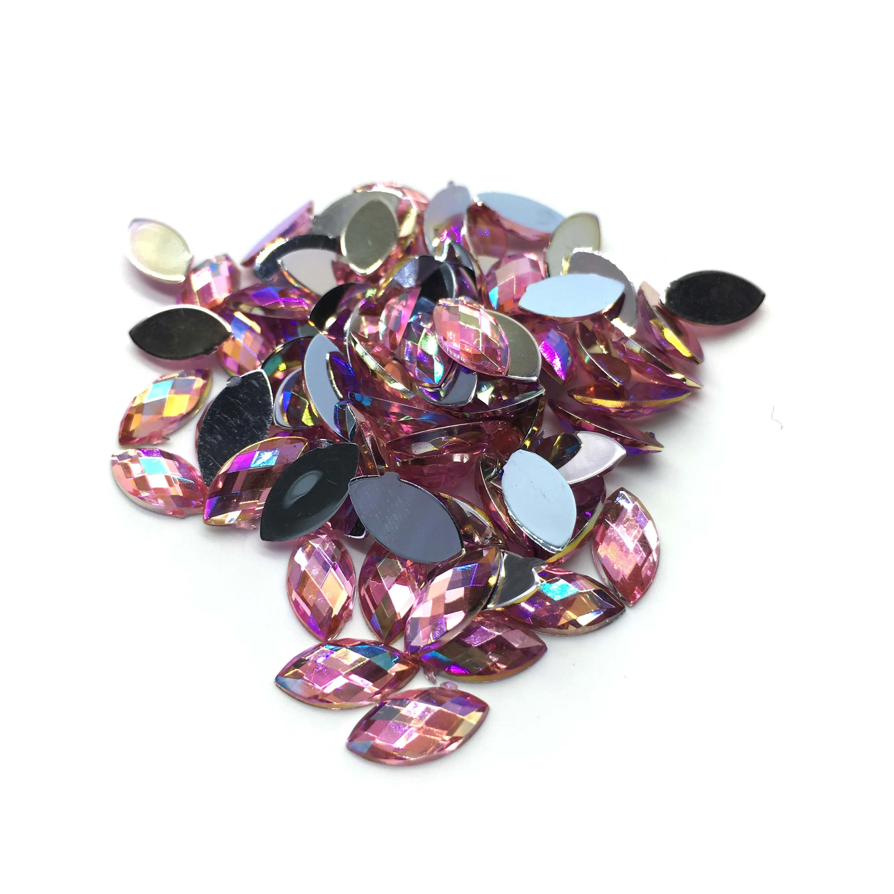 Marquise Navette Flatback Rhinestone 3x6mm - Available in 11 colours - Image 7