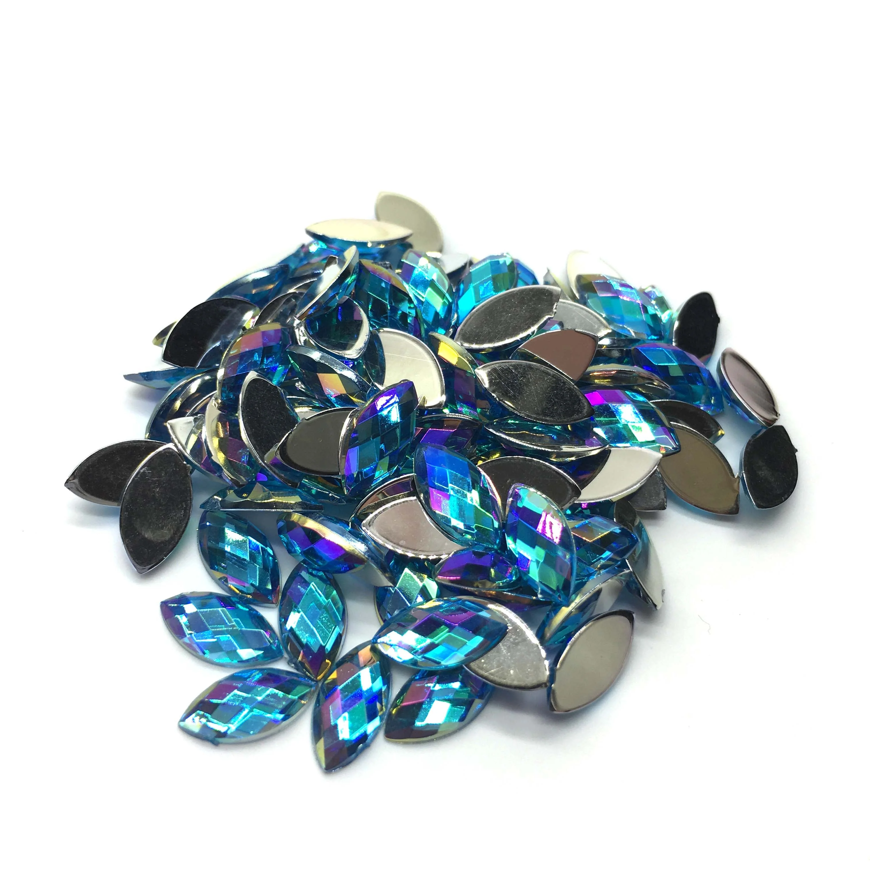 Marquise Navette Flatback Rhinestone 4x8mm - Available in 11 colours - Image 3