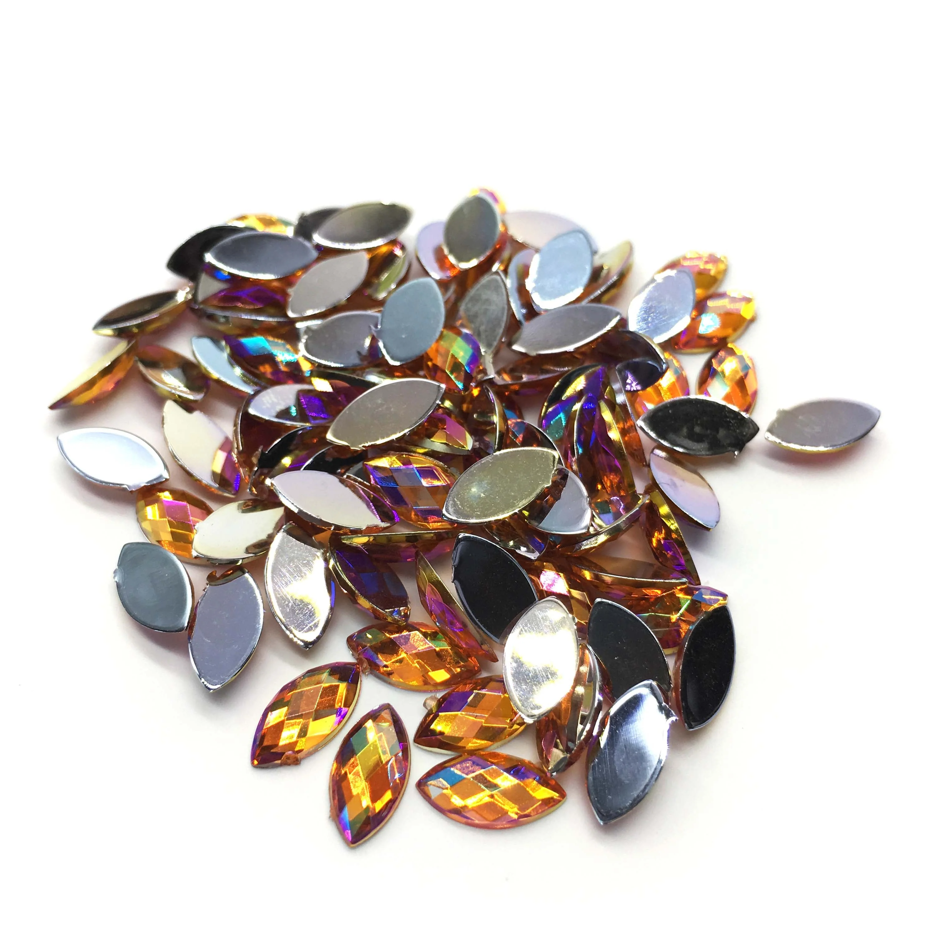 Marquise Navette Flatback Rhinestone 4x8mm - Available in 11 colours - Image 7