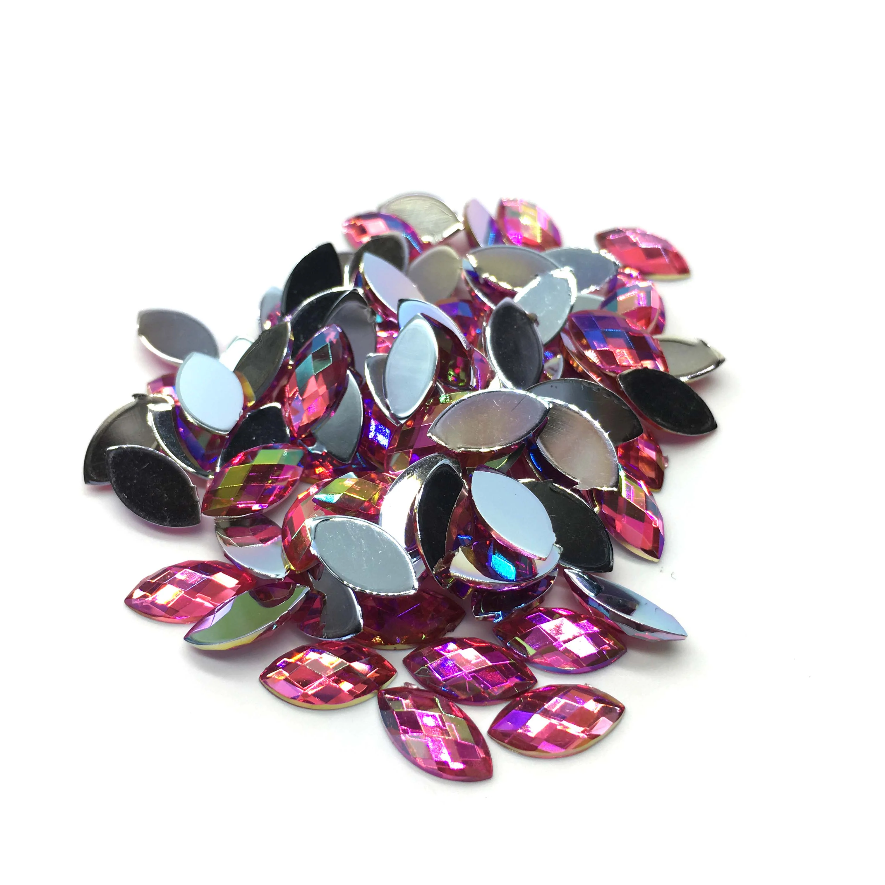 Marquise Navette Flatback Rhinestone 5x10mm - Available in 11 colours - Image 6