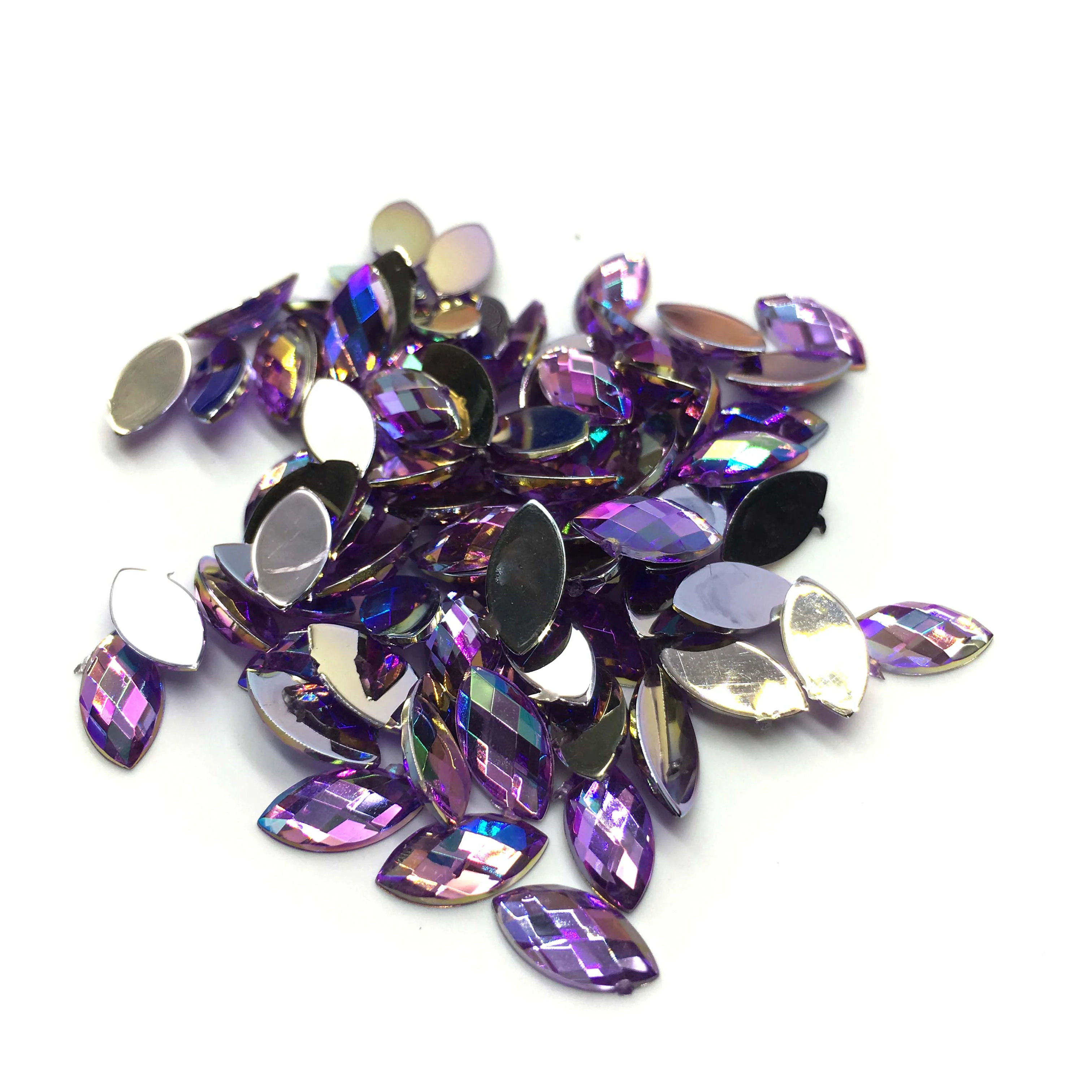 Marquise Navette Flatback Rhinestone 5x10mm - Available in 11 colours - Image 8