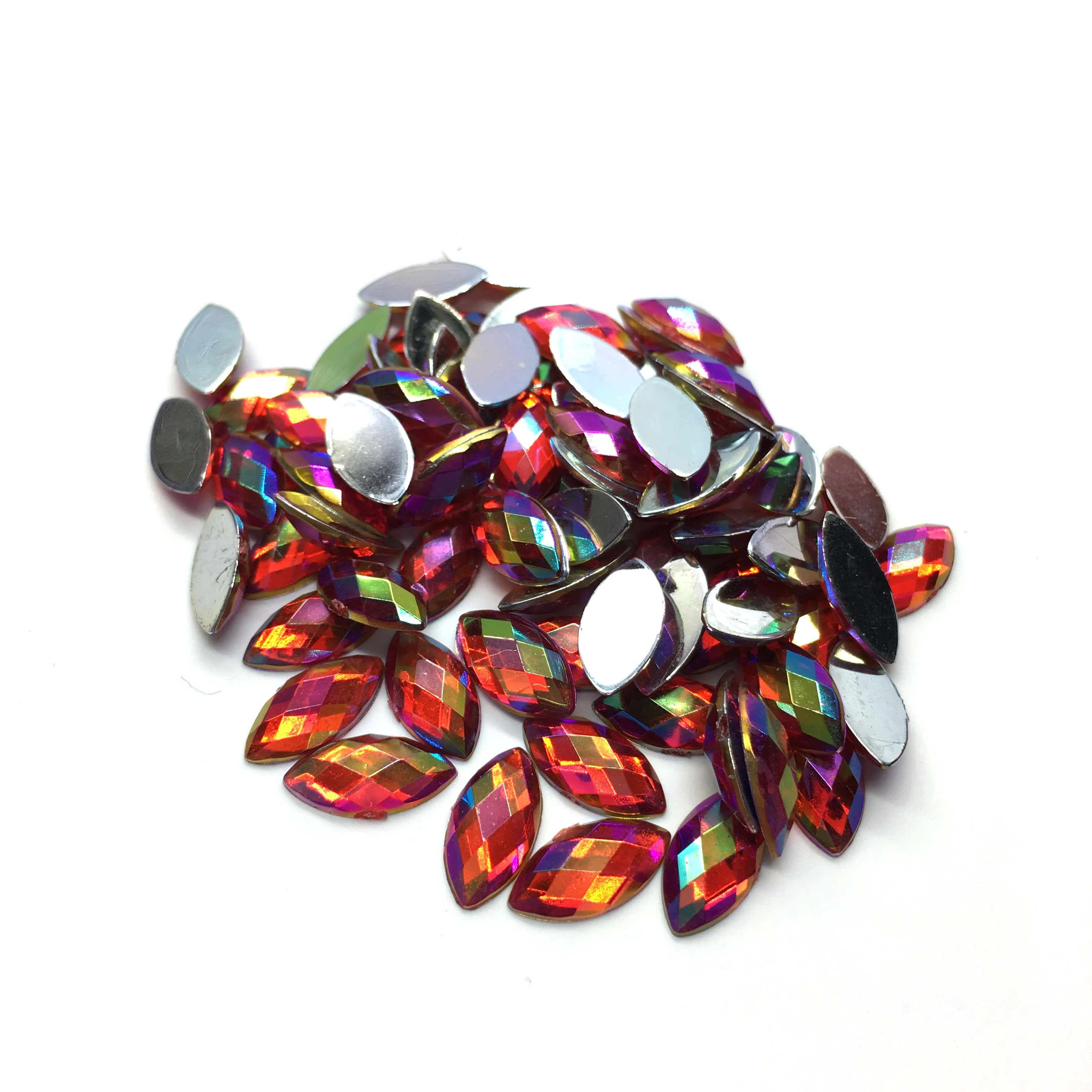 Marquise Navette Flatback Rhinestone 5x10mm - Available in 11 colours - Image 9