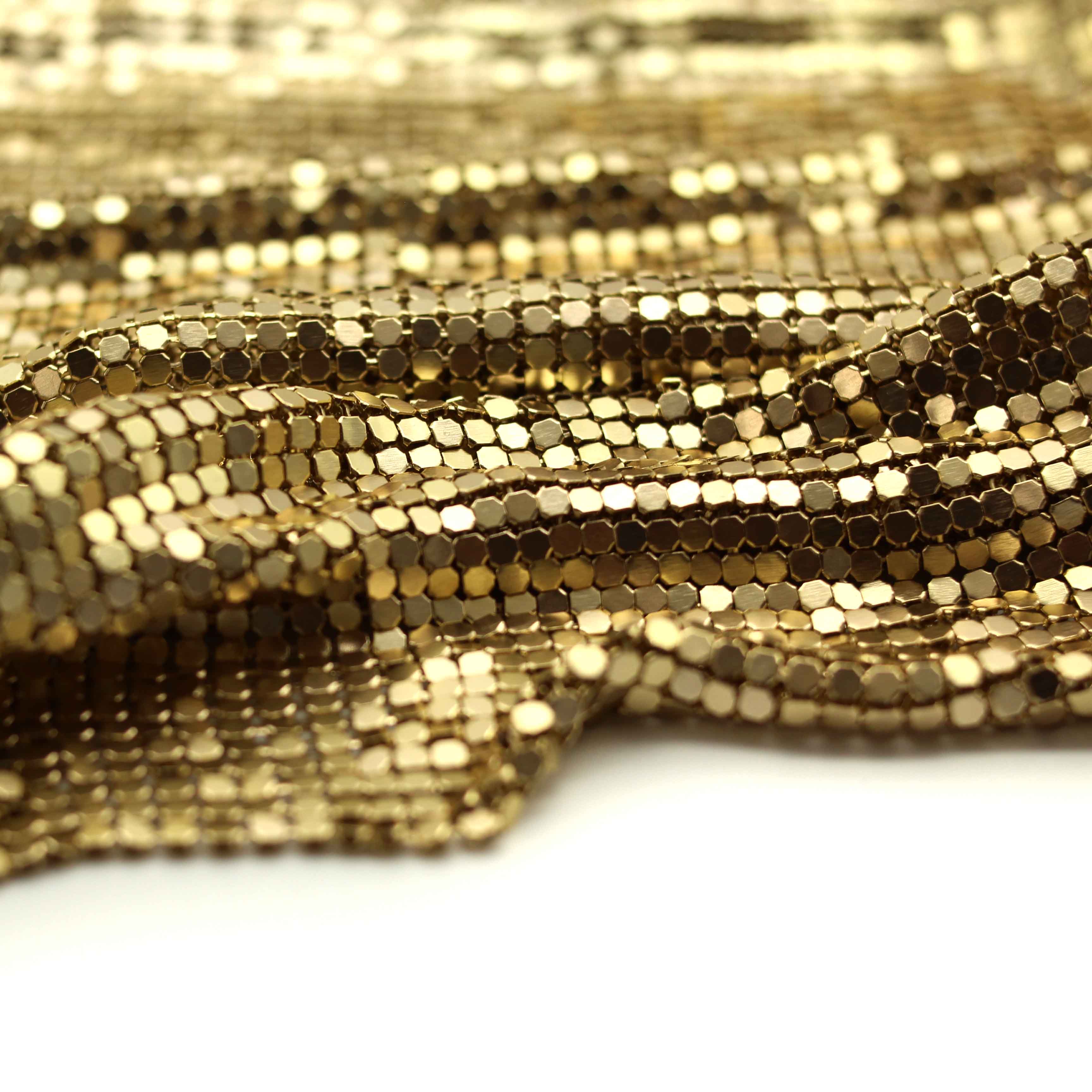 Metal Mesh Fabric - Gold