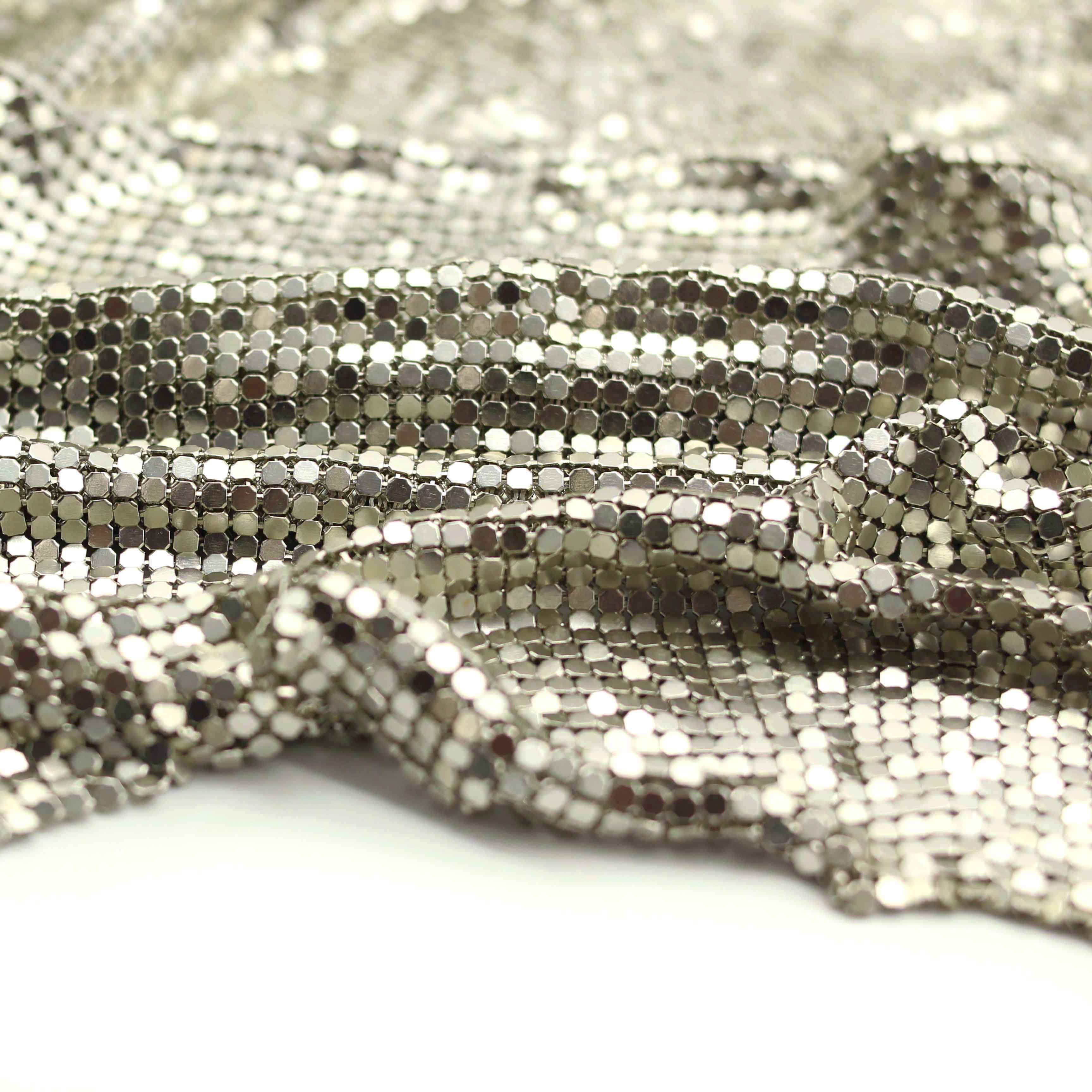 Metal Mesh Fabric - Silver