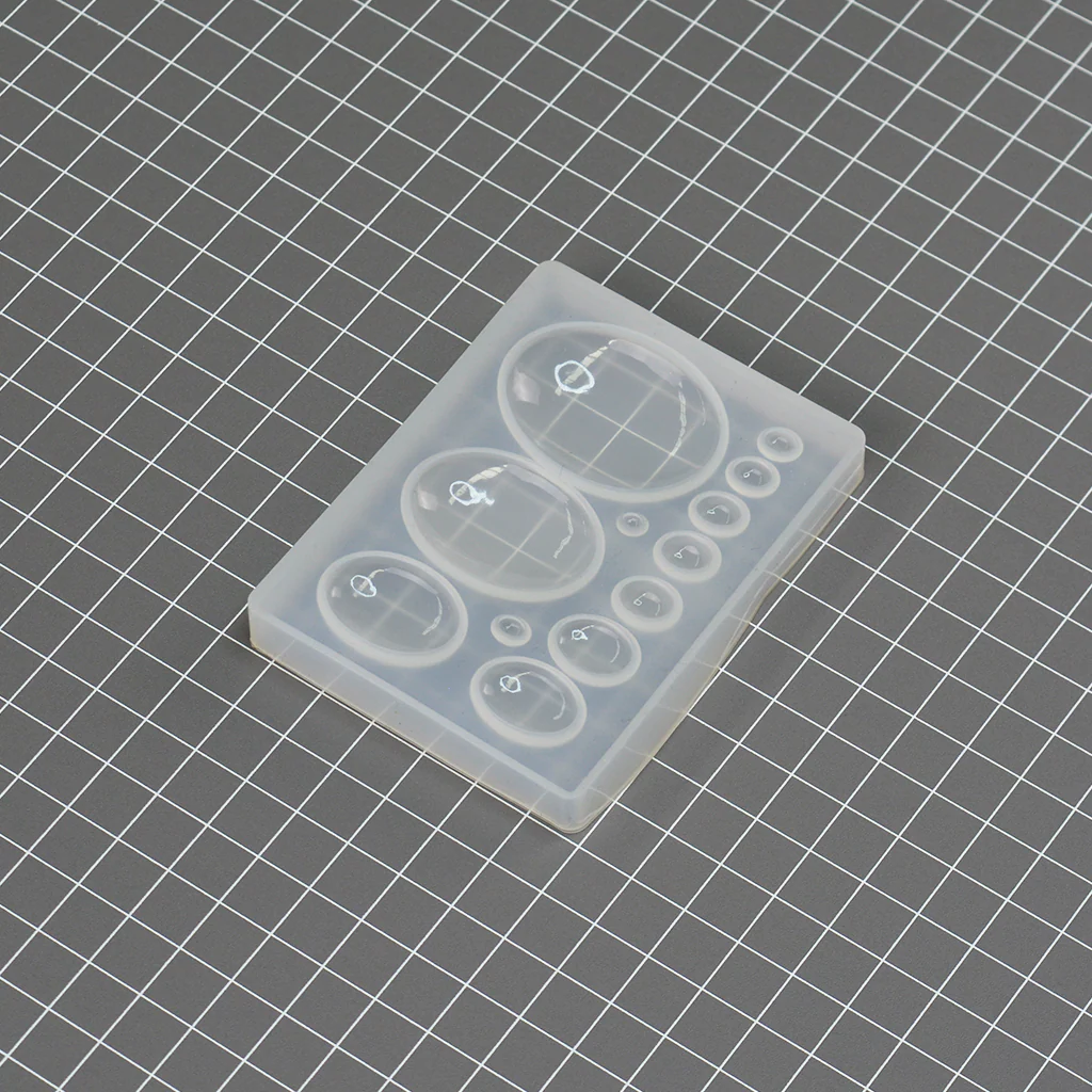 Silicone Gem Moulds - Small and Medium Ovals (3-40mm tall)