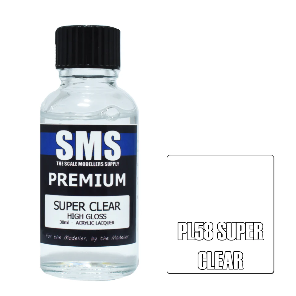 SMS Acrylic Lacquer Premium Super Clear (High Gloss) 30ml
