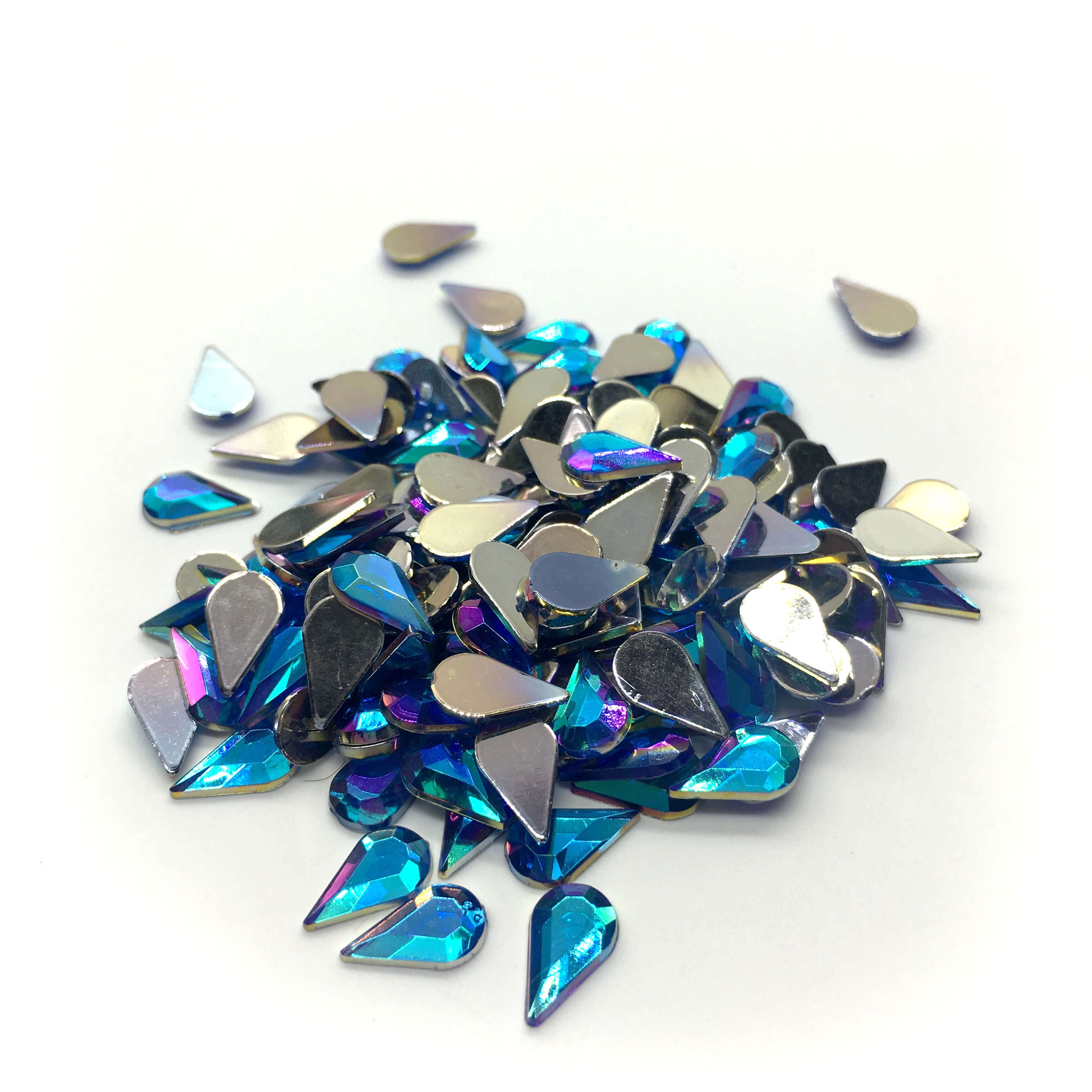 Teardrop Flatback Rhinestone 6x10mm - Available in 11 colours - Image 3
